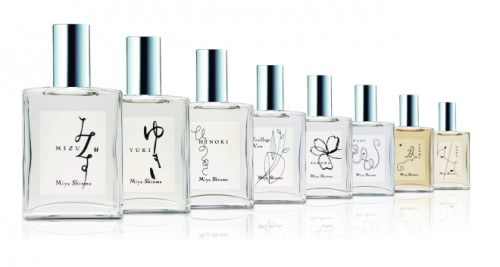 Miya Shinma Parfumsの香水は写真の8種と、昨秋販売になった「たちばな」の全9種。各55ml入り、1万9440円。来年、また新作を出すことが決まっている。