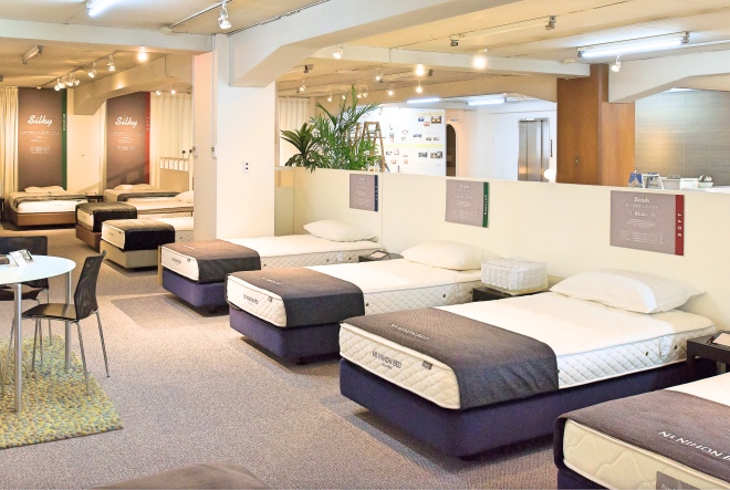 日本ベッドの本社にある池上ショールーム