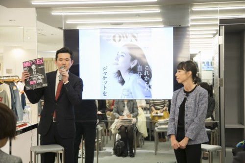 波多編集長（左）と坂本さん（右）西武池袋本店　リミテッド エディション ＠オフィスにて。
