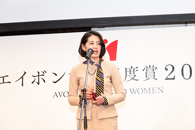 受賞の喜びを語る「東横イン」黒田麻衣子社長