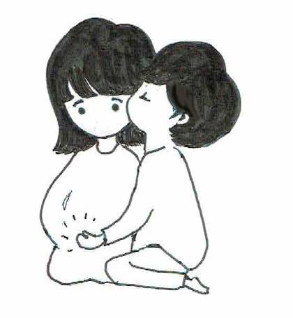夫婦で願掛け。移植腎をなでなで