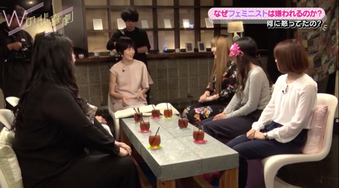 AbemaTV『Wの悲喜劇〜日本一過激なオンナのニュース〜』スタジオ収録中の様子