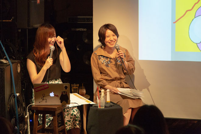 TENGA広報の工藤さん（左）と西野さん（右）