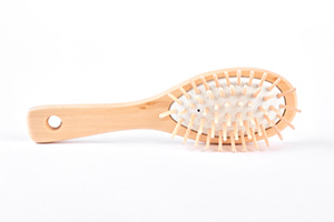 Wooden,Massage,Hair,Brush.,Oval,Hair,Brush,With,Wooden,Pins