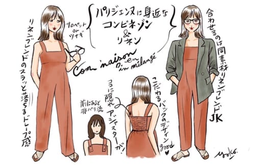 サロペットを大人っぽく着こなす…！ 春までにそろえたいアイテムは？【パリ流ユニクロコーデ】